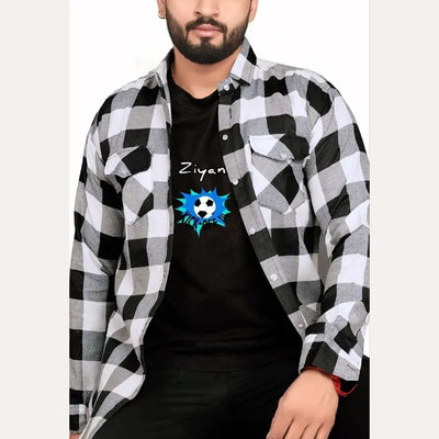 Men Regular Fit Checkered Spread Collar Casual Shirt