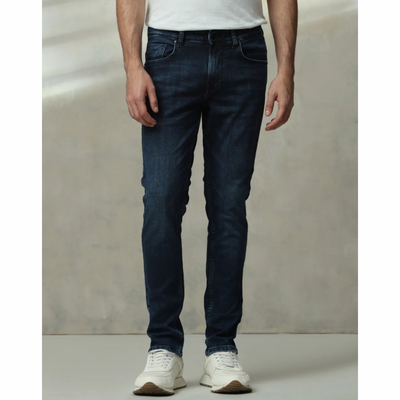 Dark Indigo Blue Straight Fit Jeans