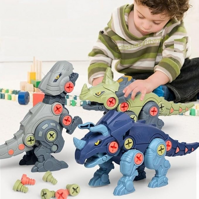 Umadiya® Branded Take Apart Dinosaur Toys, Pack of 4 Dinosaurs with Screwdrivers
