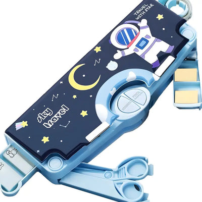SpaceMan Astronaut Theme Multi Layer Multiple Buttons Plastic Compass Box